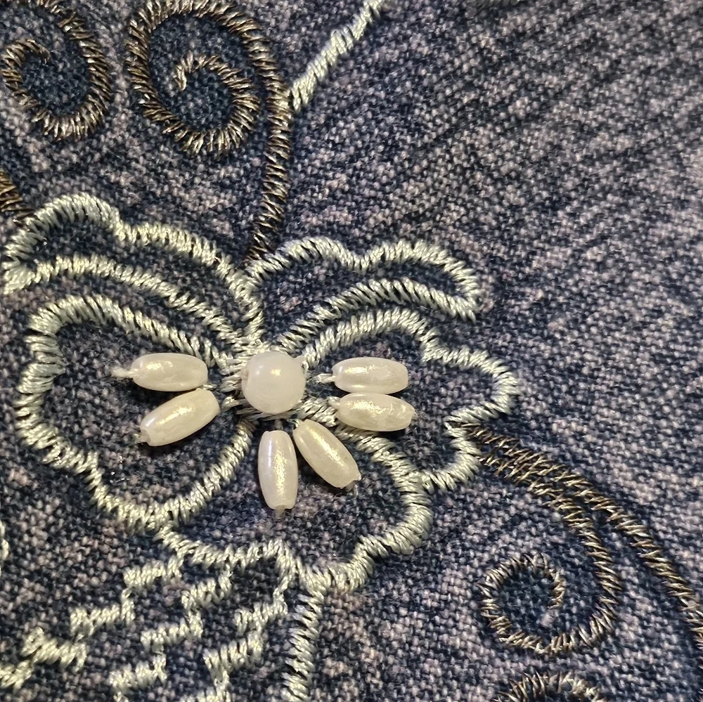Vintage Patch Denim shirt Blue Size L •When life gives you scraps.make a quilt - Picture 8 of 12